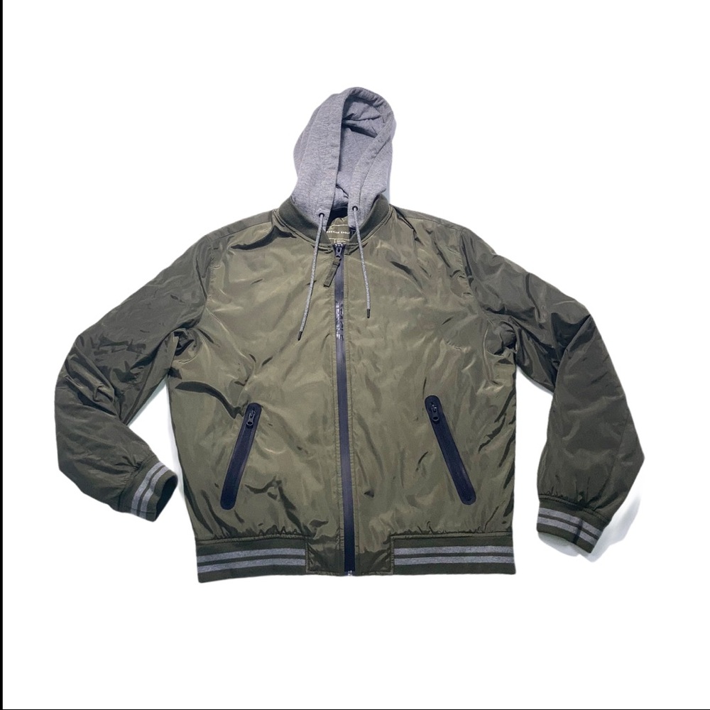 American Eagle outfitters green hoodie jacket